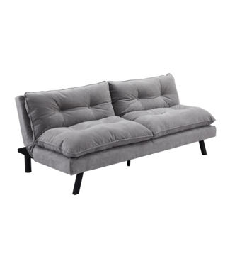 Invicta Interior Slaapbank COCOONING 190cm 3-zits grijs chenille - 48473