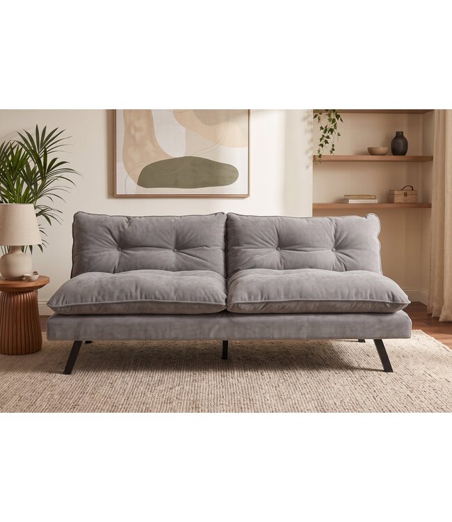 Invicta Interior Slaapbank COCOONING 190cm 3-zits grijs chenille - 48473