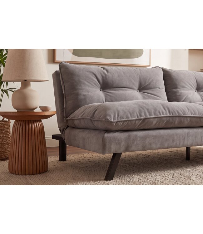 Invicta Interior Slaapbank COCOONING 190cm 3-zits grijs chenille - 48473