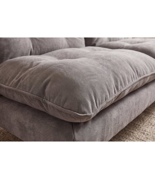 Invicta Interior Slaapbank COCOONING 190cm 3-zits grijs chenille - 48473