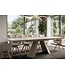 Invicta Interior Uitschuifbare eettafel VOGUE 160-240cm met metalen frame travertine keramisch blad champagne greige beige - 48530