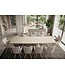 Invicta Interior Uitschuifbare eettafel VOGUE 160-240cm met metalen frame travertine keramisch blad champagne greige beige - 48530