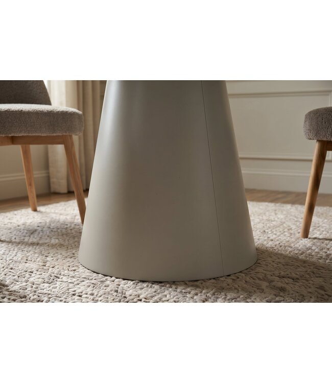 Invicta Interior Eettafel VOGUE 120cm rond grijze steenlook - 48531