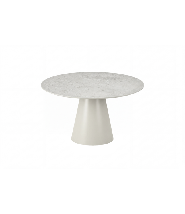 Invicta Interior Eettafel VOGUE 120cm rond grijze steenlook - 48531