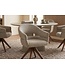 Invicta Interior Draaibare stoel ORGANIKO 180° auto-return met armleuningen textielstof taupe beige bruin - 48548