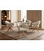 Invicta Interior Draaibare stoel ORGANIKO 180° auto-return met armleuningen chenille stof beige naturel - 48549