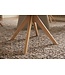 Invicta Interior Draaibare stoel ORGANIKO 180° auto-return met armleuningen chenille stof beige naturel - 48549