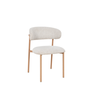 Invicta Interior Stoel BELFORT met metalen poten textielstof beige naturel - 48551