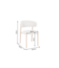 Invicta Interior Stoel BELFORT met metalen poten textielstof beige naturel - 48551