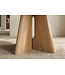 Invicta Interior Eettafel ORGANIKO 120cm rond wit marmer keramisch blad met eikenhout look onderstel - 48552
