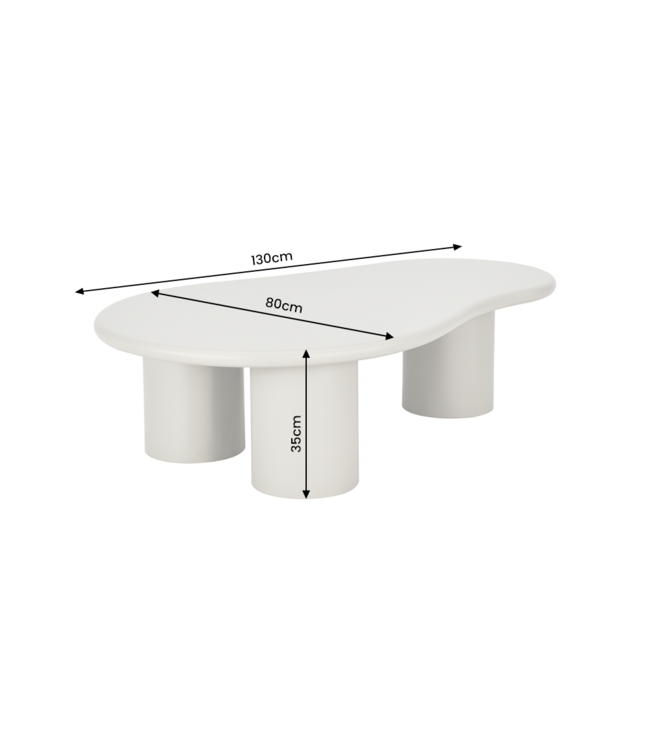 Invicta Interior Salontafel ORGANIKO 130cm greige beige - 48553