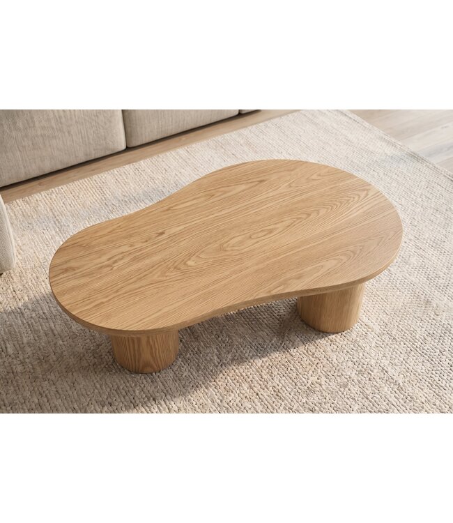 Invicta Interior Koffietafel ORGANIKO 130cm eikenhout look natuurlijk - 48554