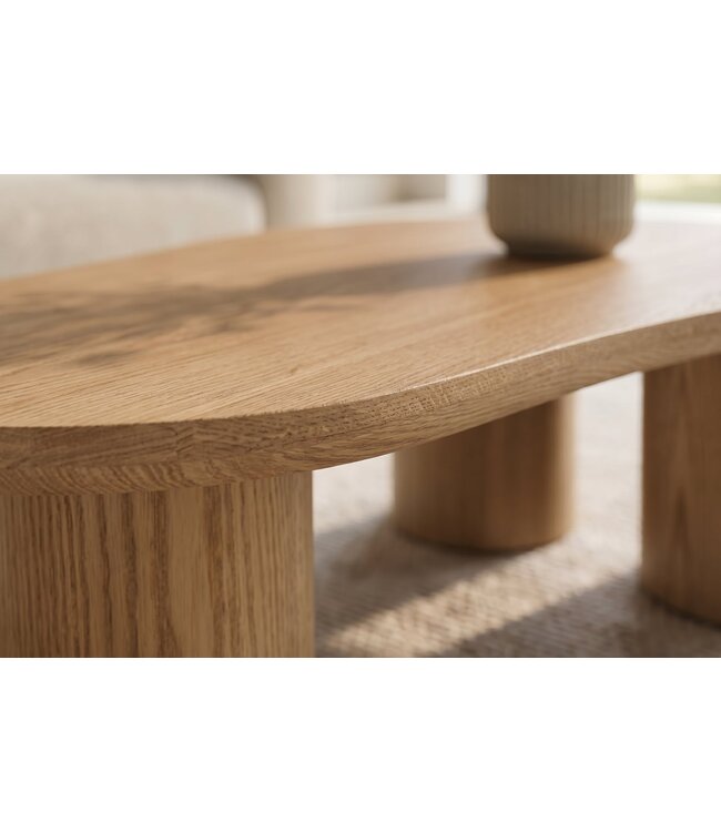 Invicta Interior Koffietafel ORGANIKO 130cm eikenhout look natuurlijk - 48554