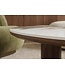 Invicta Interior Salontafel ORGANIKO 110cm wit bruin keramiek look met walnoten houten frame - 48555