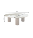 Invicta Interior Salontafel ORGANIKO 110cm wit bruin keramiek look met walnoten houten frame - 48555