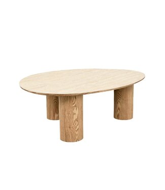 Invicta Interior Salontafel ORGANIKO 110cm natuurlijke keramiek look met eikenhout look frame - 48556