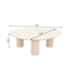 Invicta Interior Salontafel ORGANIKO 110cm natuurlijke keramiek look met eikenhout look frame - 48556