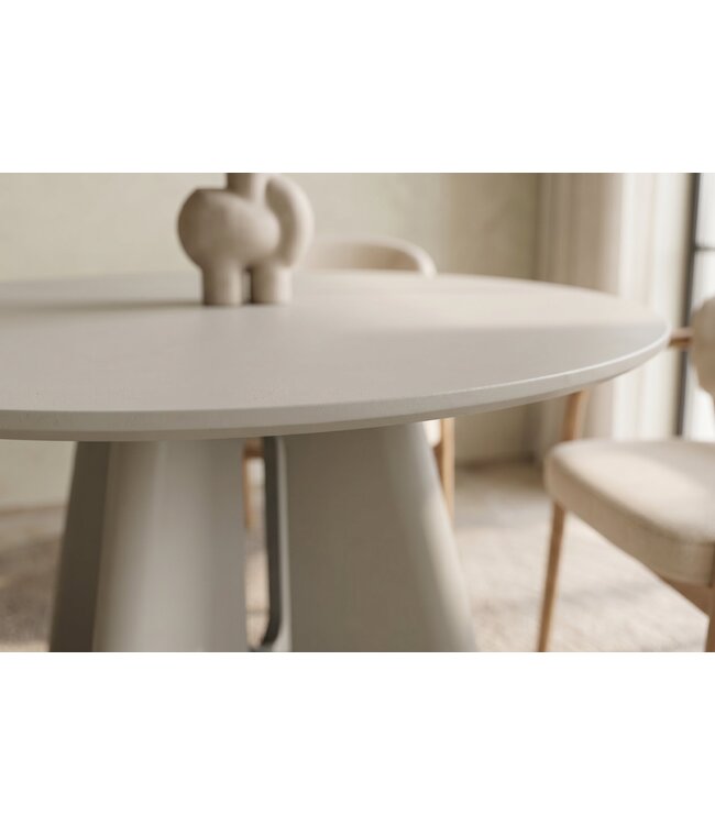 Invicta Interior Eettafel ORGANIKO 120cm rond greige beige - 48558