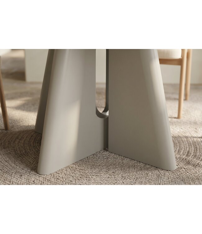 Invicta Interior Eettafel ORGANIKO 120cm rond greige beige - 48558