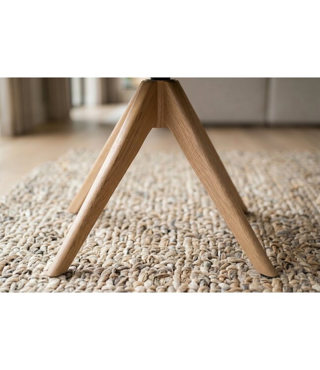 Invicta Interior Draaibare stoel UNIQUE 180° auto-return met armleuningen chenille stof beige natural - 48561