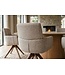 Invicta Interior Draaibare stoel UNIQUE 180° auto-return met armleuningen gestructureerde stof taupe beige bruin - 48562