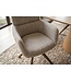 Invicta Interior Draaibare stoel UNIQUE 180° auto-return met armleuningen gestructureerde stof taupe beige bruin - 48562