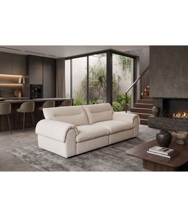 Invicta Interior Bank SIXTH SENSE 245cm 4-zits bouclé beige - 48574