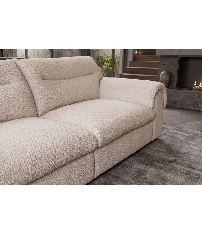 Invicta Interior Bank SIXTH SENSE 245cm 4-zits bouclé beige - 48574
