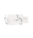Invicta Interior Bank SIXTH SENSE 245cm 4-zits bouclé beige - 48574