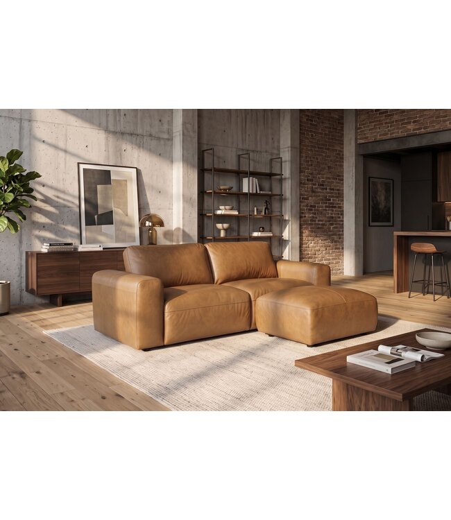Invicta Interior Leren Sofa BIG GEORGE 205cm 2-zits cognac - 48580