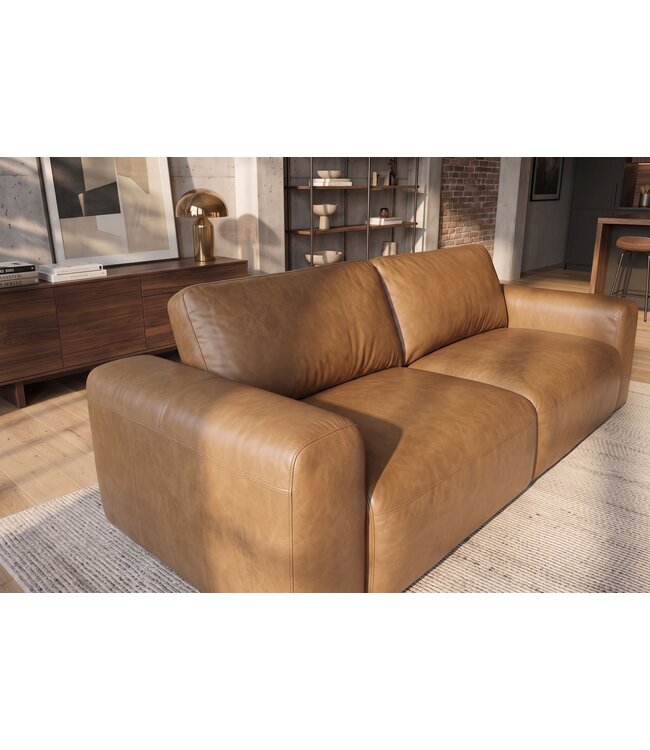 Invicta Interior Leren Sofa BIG GEORGE 205cm 2-zits cognac - 48580