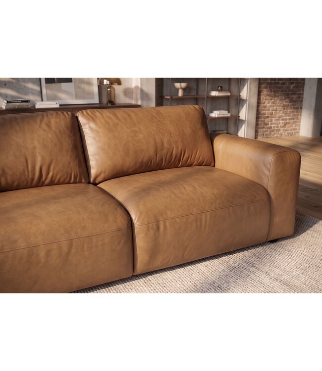 Invicta Interior Leren Sofa BIG GEORGE 205cm 2-zits cognac - 48580