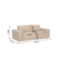 Invicta Interior Leren Sofa BIG GEORGE 205cm 2-zits cognac - 48580