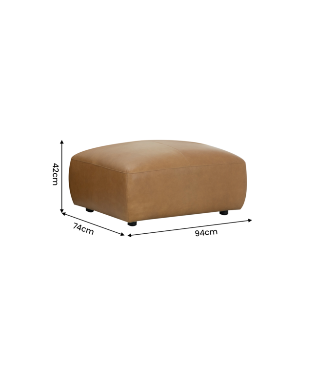 Invicta Interior Kruk BIG GEORGE 95cm leer cognac - 48581