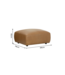 Invicta Interior Kruk BIG GEORGE 95cm leer cognac - 48581
