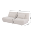 Invicta Interior Slaapbank ELYPSE 200cm 3-zits chenille greige - 48662