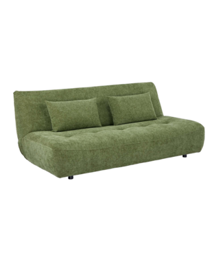 Invicta Interior Slaapbank ELYPSE 200cm 3-zits chenille groen - 48663