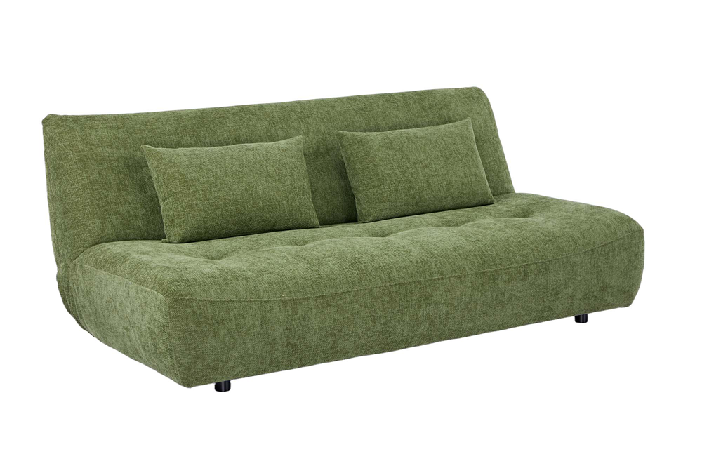 Slaapbank ELYPSE 200cm 3-zits chenille groen - 48663