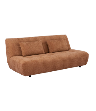 Invicta Interior Slaapbank ELYPSE 200cm 3-zits chenille roestbruin - 48664