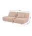Invicta Interior Slaapbank ELYPSE 200cm 3-zits chenille roestbruin - 48664