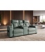 Invicta Interior Cinema fauteuil HOLLYWOOD 2-zits elektrisch verstelbaar kunstleer sage - 48679