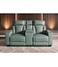 Invicta Interior Cinema fauteuil HOLLYWOOD 2-zits elektrisch verstelbaar kunstleer sage - 48679