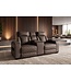 Invicta Interior Cinema fauteuil HOLLYWOOD 2-zits elektrisch verstelbaar kunstleer bruin - 48680
