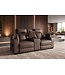 Invicta Interior Cinema fauteuil HOLLYWOOD 2-zits elektrisch verstelbaar kunstleer bruin - 48680