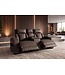 Invicta Interior Cinema fauteuil HOLLYWOOD 2-zits elektrisch verstelbaar kunstleer bruin - 48680