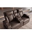 Invicta Interior Cinema fauteuil HOLLYWOOD 2-zits elektrisch verstelbaar kunstleer bruin - 48680