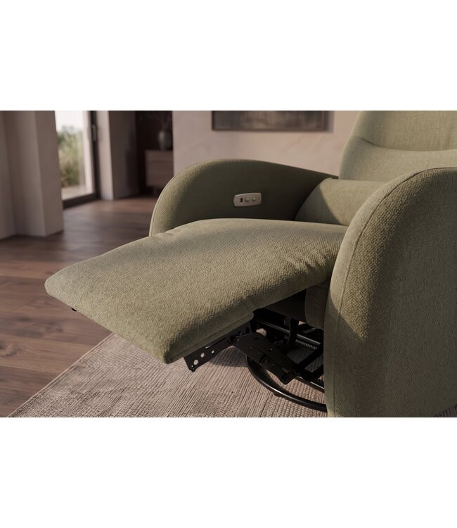 Invicta Interior Cinema fauteuil PRIORITY 360° elektrisch verstelbaar met USB-poort geweven stof groen - 48685