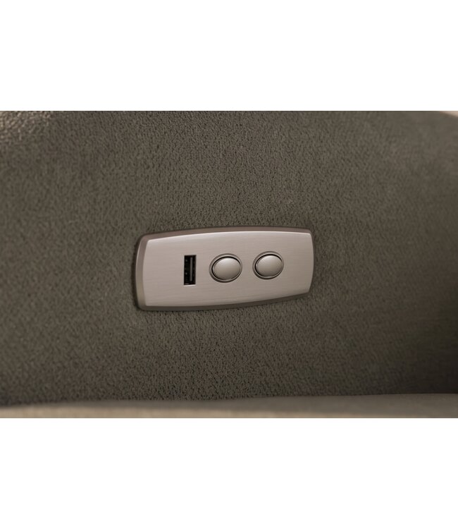 Invicta Interior Cinema fauteuil PRIORITY 360° elektrisch verstelbaar met USB-poort geweven stof groen - 48685