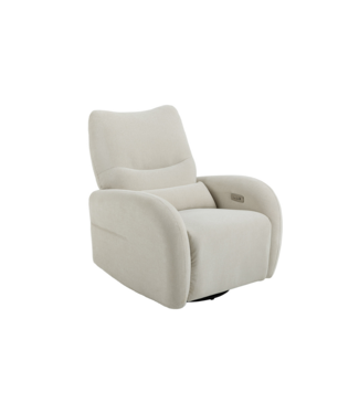 Invicta Interior Cinema fauteuil PRIORITY 360° draaibaar elektrisch verstelbaar met USB-poort gestructureerde stof beige - 48686
