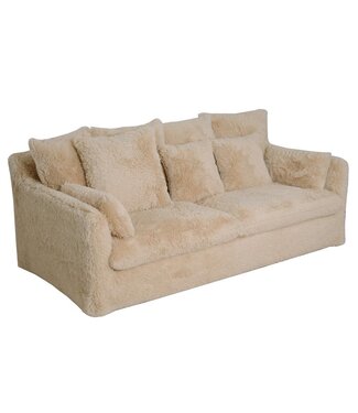 Invicta Interior Sofa YETI 200cm 3-zits afneembare hoes champagne beige - 48698